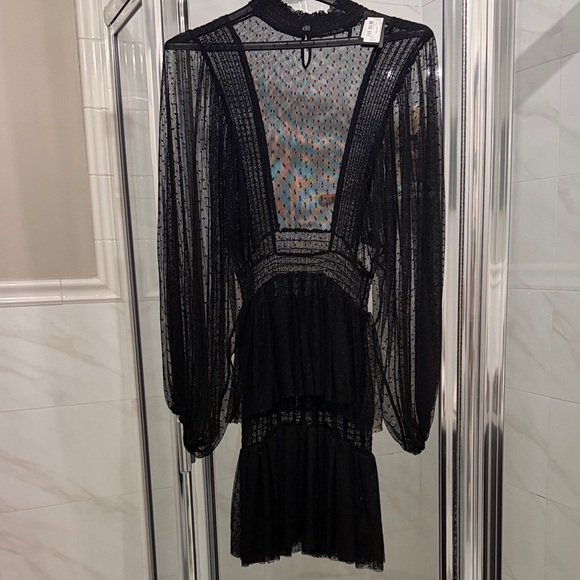 Maje brand new Elegant Black Lace Dress size 2